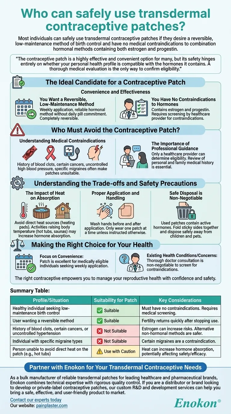 Qui peut utiliser les patchs contraceptifs transdermiques en toute sécurité ?Guide pour une utilisation sûre et efficace Guide Visuel