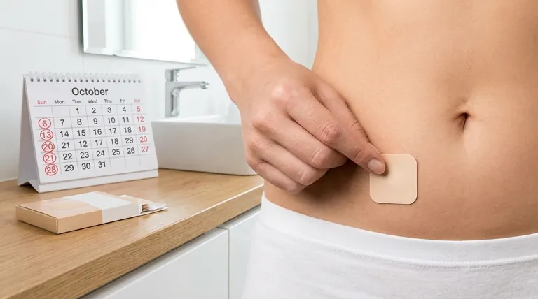 経皮避妊パッチの貼付頻度は?週1回の利便性を説明