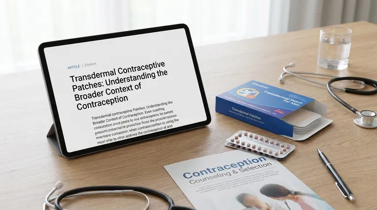 経皮避妊パッチとは別に議論される関連トピックとは?医療従事者のための主要な洞察