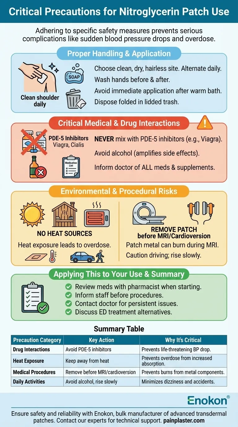 ニトログリセリンパッチを使用する際の注意点とは？効果的な使用のための重要な安全上のヒント ビジュアルガイド