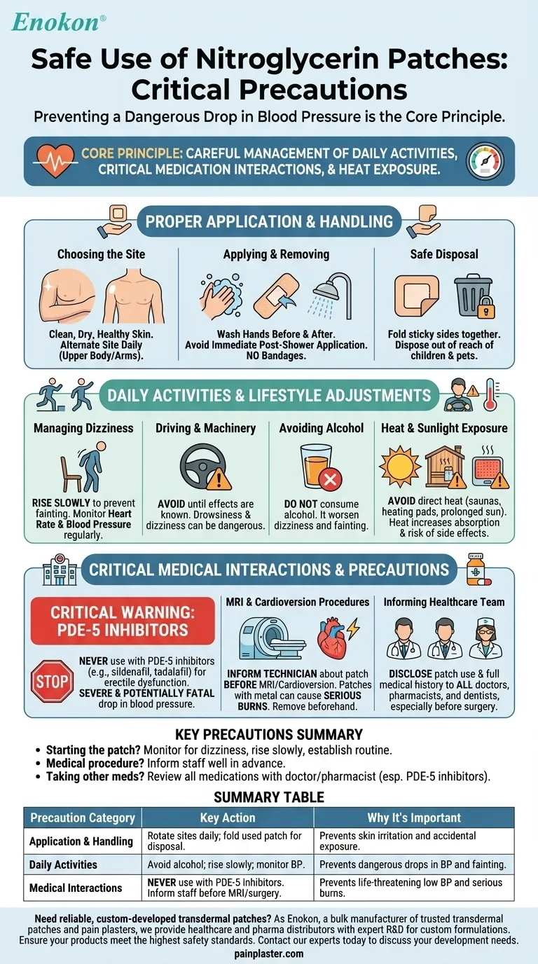 Que precauções devem ser tomadas durante a utilização de adesivos de nitroglicerina?Dicas de segurança essenciais para uma utilização eficaz Guia Visual
