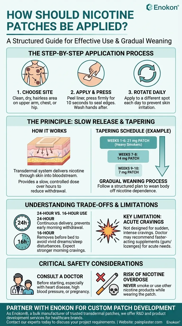 ニコチンパッチはどのように貼るべきか？効果的な使用のためのステップバイステップガイド ビジュアルガイド