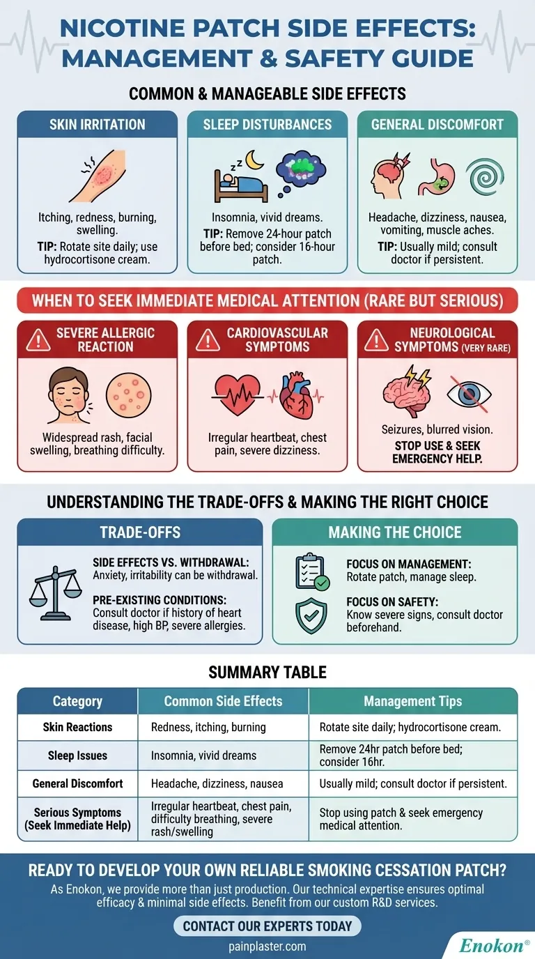ニコチンパッチで起こりうる副作用とは？安全な禁煙のためのリスク管理 ビジュアルガイド