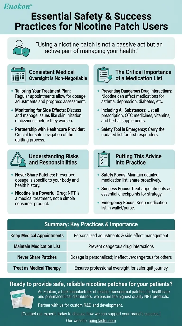ニコチンパッチ使用者にとって重要な追加情報とは？主な使用法と安全性に関するヒント ビジュアルガイド