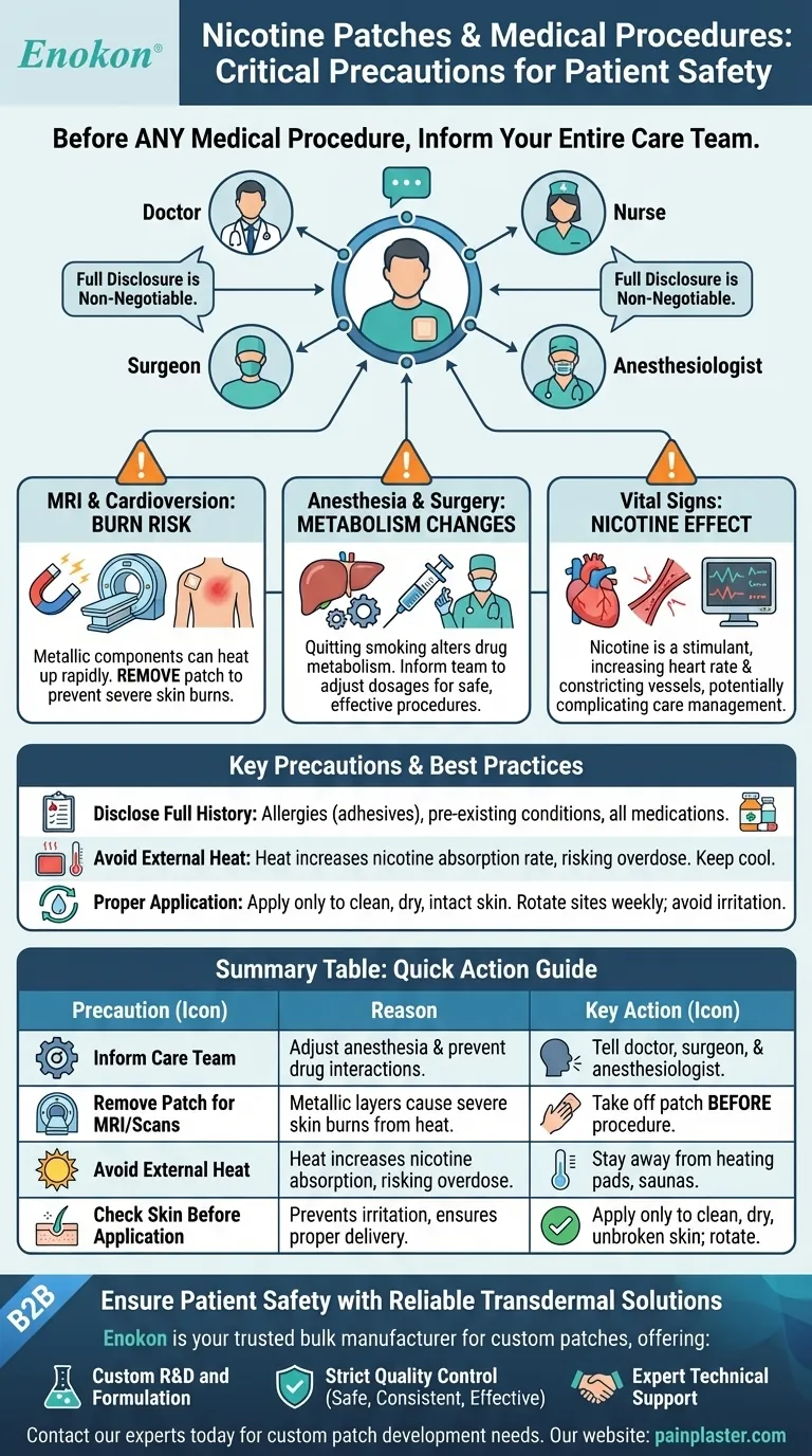 ما الاحتياطات التي يجب اتخاذها قبل الإجراءات الطبية أثناء استخدام لاصقة النيكوتين؟ضمان الاستخدام الآمن مع هذه الخطوات دليل مرئي