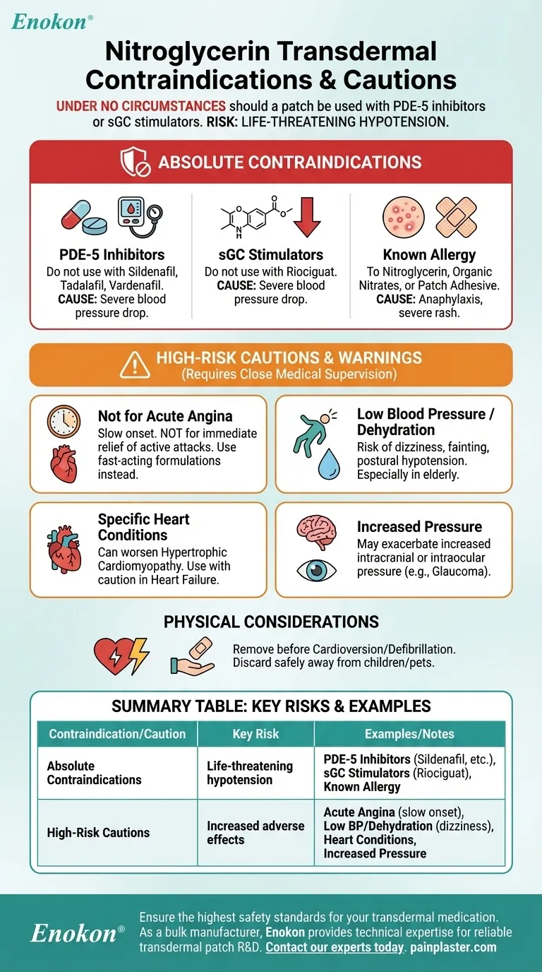 What are the contraindications for Nitroglycerin Transdermal? Avoid Life-Threatening Risks Visual Guide