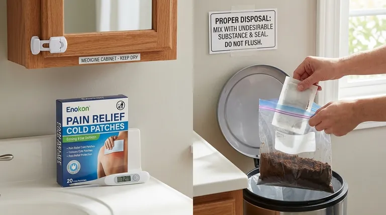 メントールとサリチル酸メチルパッチはどのように保管・廃棄すべきか?安全性とコンプライアンスの確保