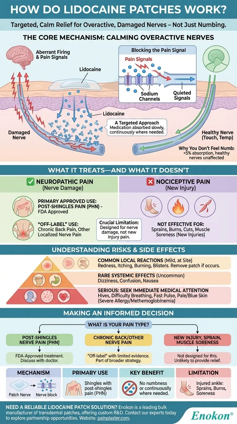 リドカインパッチはどのように作用するのか？全身的副作用のない標的疼痛緩和 ビジュアルガイド