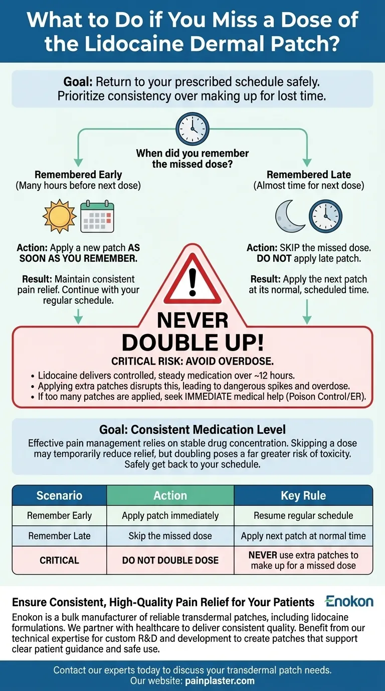 リドカイン皮膚パッチの服用を忘れた場合はどうすればよいですか？以下の安全なステップに従ってください ビジュアルガイド