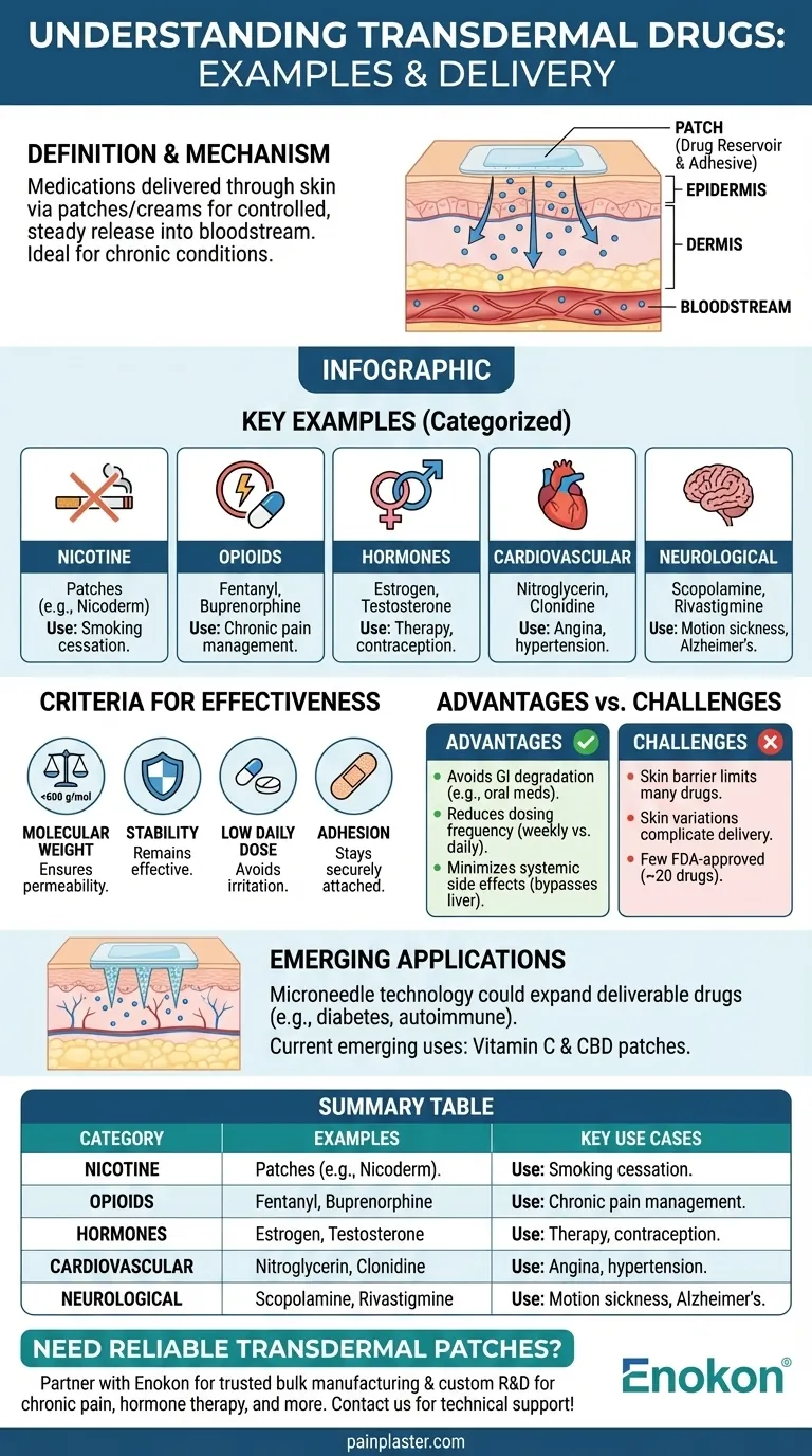 ما هي بعض الأمثلة على الأدوية عبر الجلد؟الأدوية الرئيسية ورؤى التوصيل دليل مرئي