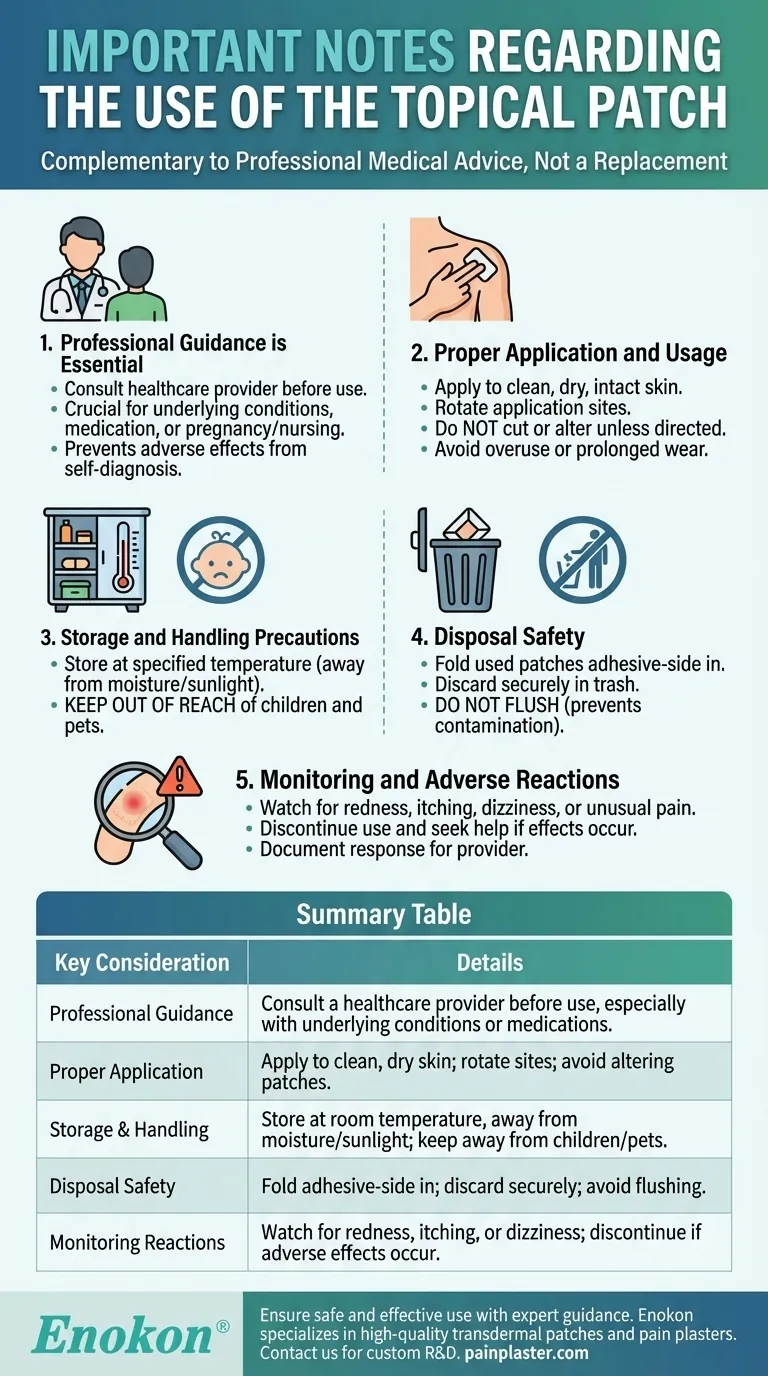 外用パッチの使用に関する注意点はありますか？安全性とベストプラクティスについて ビジュアルガイド