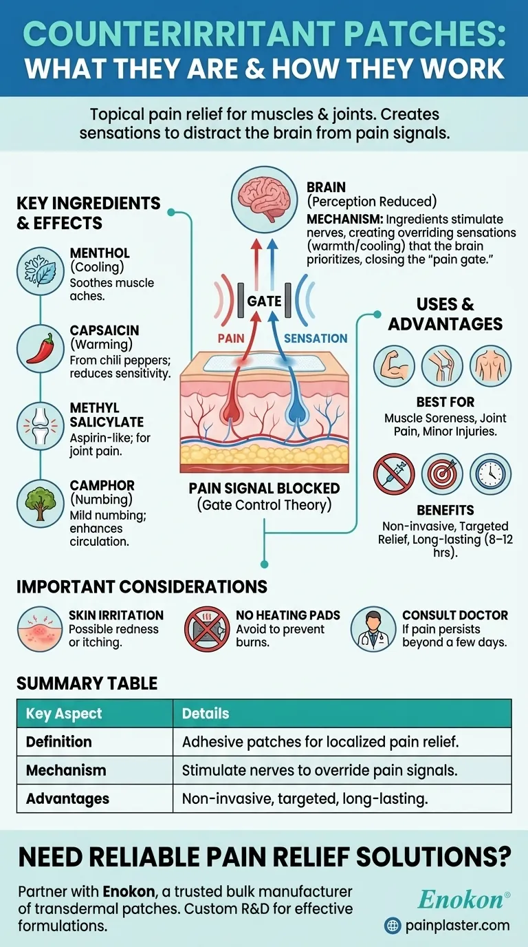 What are counterirritant patches and how do they work? | Pain Relief Explained Visual Guide