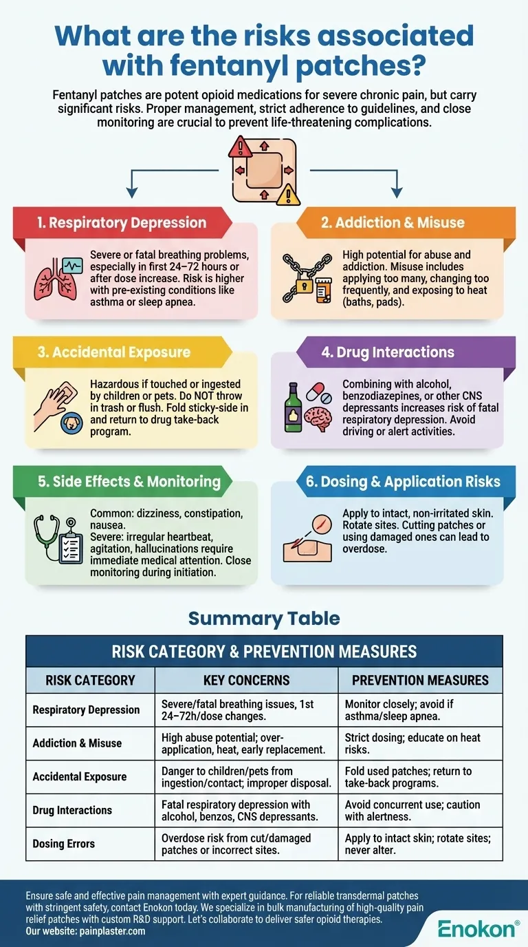 Quais são os riscos associados aos pensos de fentanilo?Principais perigos e medidas de segurança Guia Visual