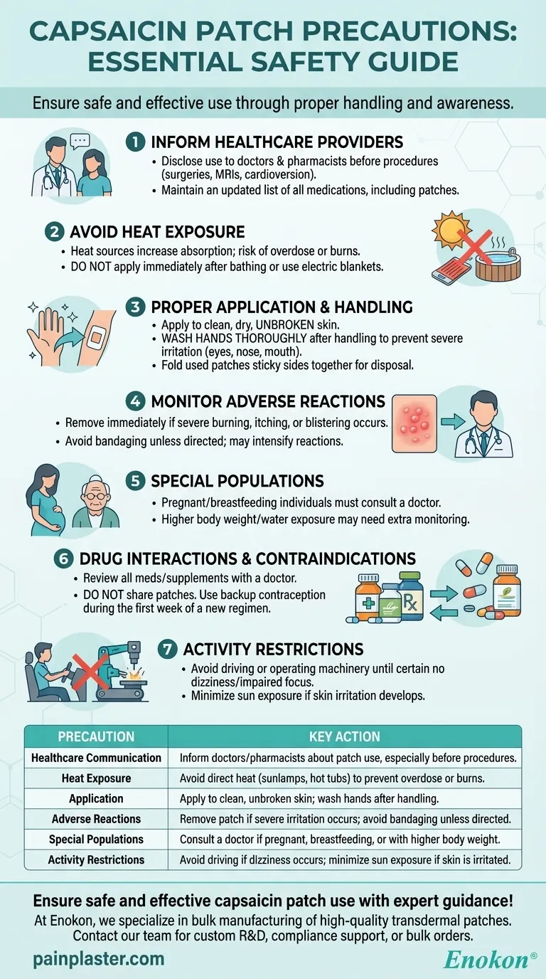 Que precauções devem ser tomadas durante a utilização do penso de capsaicina?Dicas de segurança essenciais para uma utilização eficaz Guia Visual
