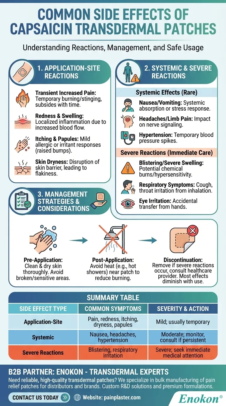 ¿Cuáles son los efectos secundarios habituales de la capsaicina transdérmica?Manejo seguro de las reacciones al parche analgésico Guía Visual