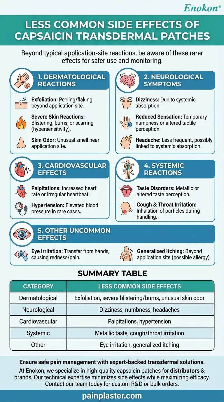 ما هي الآثار الجانبية الأقل شيوعًا للكابسيسين عبر الجلد؟المخاطر الرئيسية ونصائح السلامة دليل مرئي