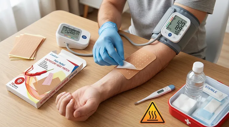 カプサイシン経皮吸収型製剤を使用する際の警告は？疼痛緩和パッチの主な安全注意事項