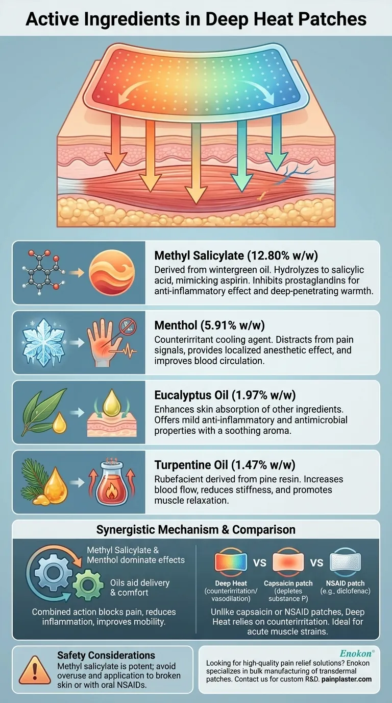 Quais são os ingredientes activos dos adesivos Deep Heat?Componentes chave para um alívio eficaz da dor Guia Visual