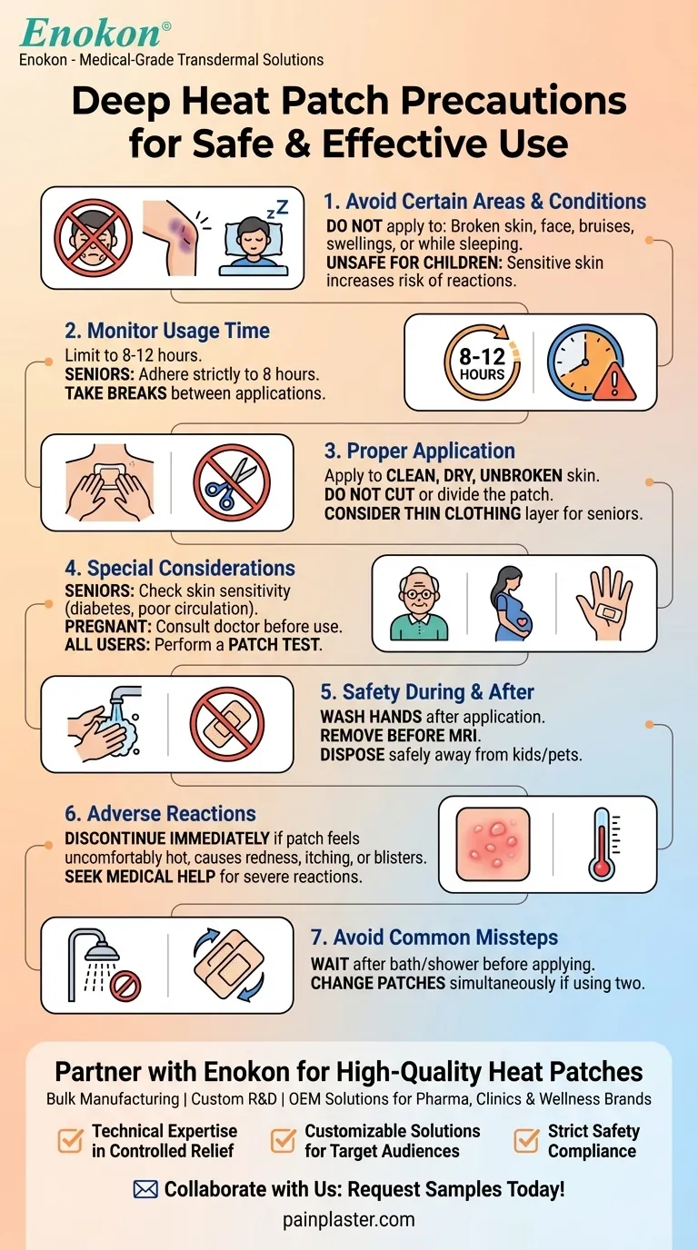 ディープヒートパッチ使用時の注意点とは？効果的な鎮痛のための安全上の重要なヒント ビジュアルガイド