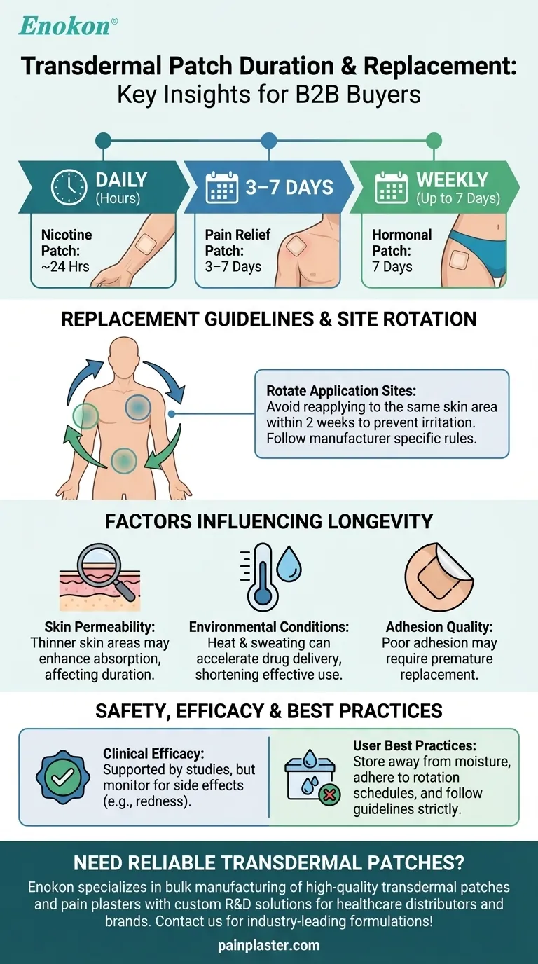 経皮吸収パッチの交換が必要になるまでの一般的な使用期間は？最適な使用のための主要な洞察 ビジュアルガイド