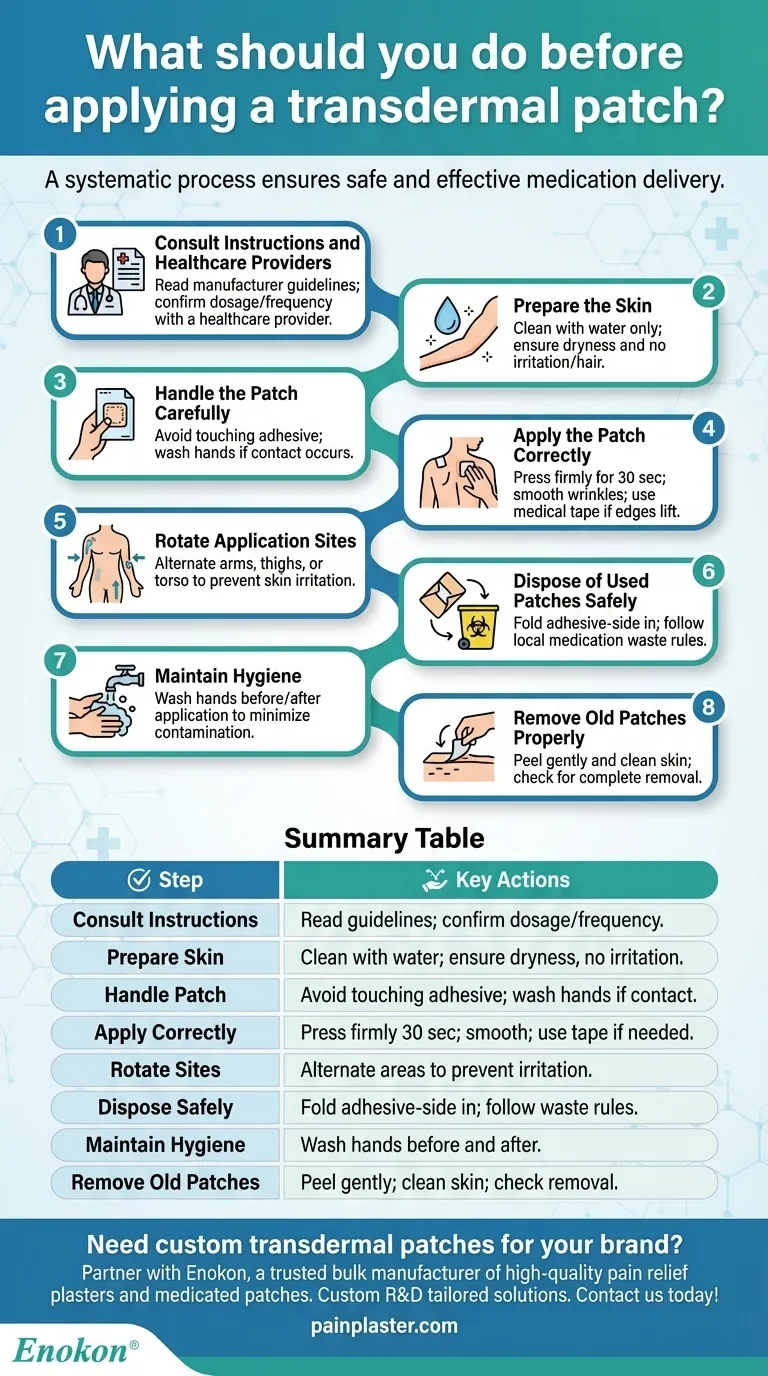 What should you do before applying a transdermal patch? Essential Steps for Safe & Effective Use Visual Guide
