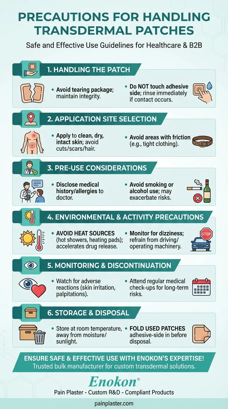What precautions should be taken when handling a transdermal patch? Essential Safety Tips for Effective Use Visual Guide