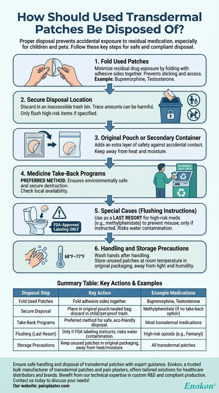 How should used transdermal patches be disposed of? Safe Disposal Tips to Prevent Risks Visual Guide