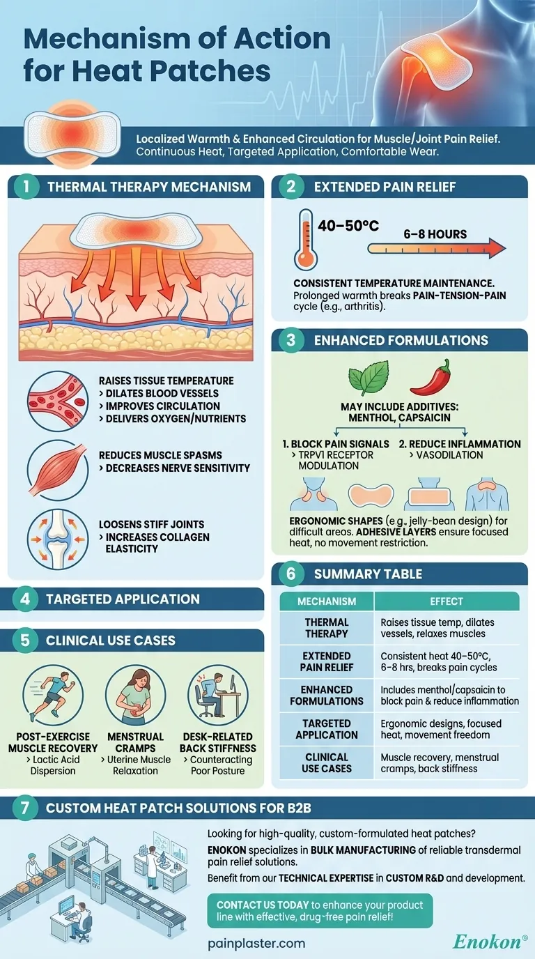 ヒートパッチの作用機序とは？痛みを自然に和らげる方法 ビジュアルガイド