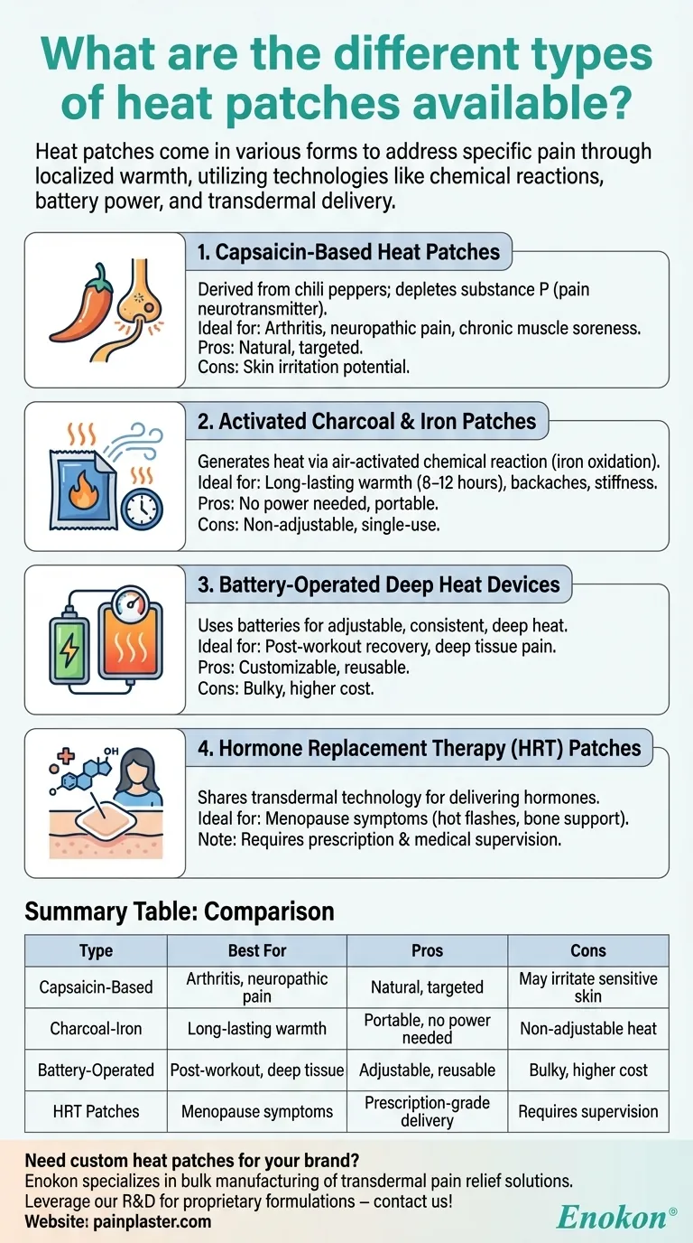 What are the different types of heat patches? Find the Right Pain Relief for Your Needs Visual Guide