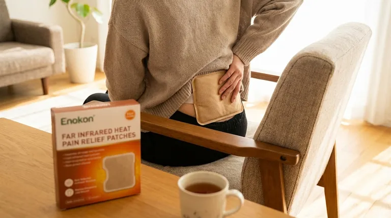 腰痛緩和にヒートパッチを使う主な利点は？薬物を使わず、温かさを持続させます。