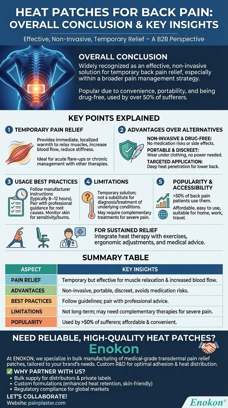 使用热敷贴治疗背痛的总体结论是什么？安全有效地缓解疼痛 图解指南