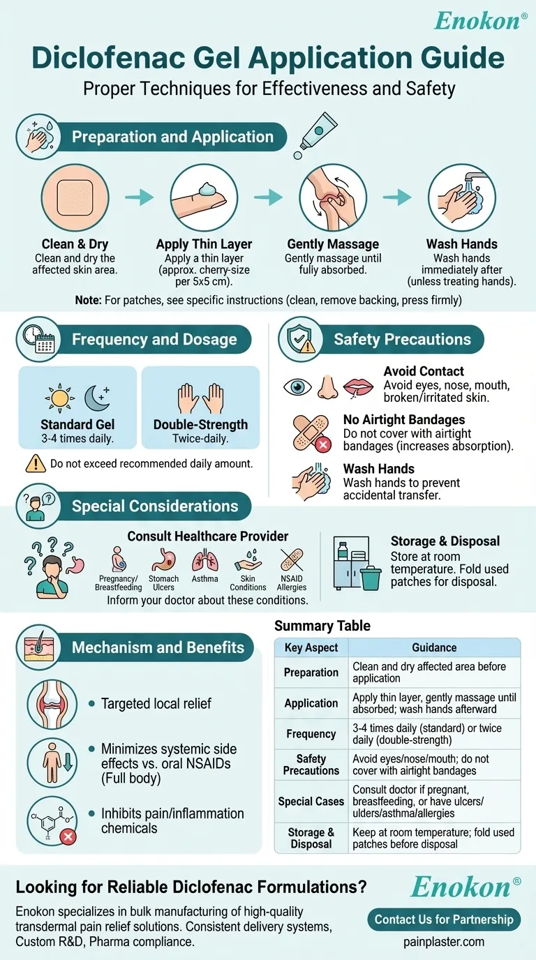 Como deve ser aplicado o gel de diclofenac?Técnicas corretas para um alívio seguro e eficaz da dor Guia Visual