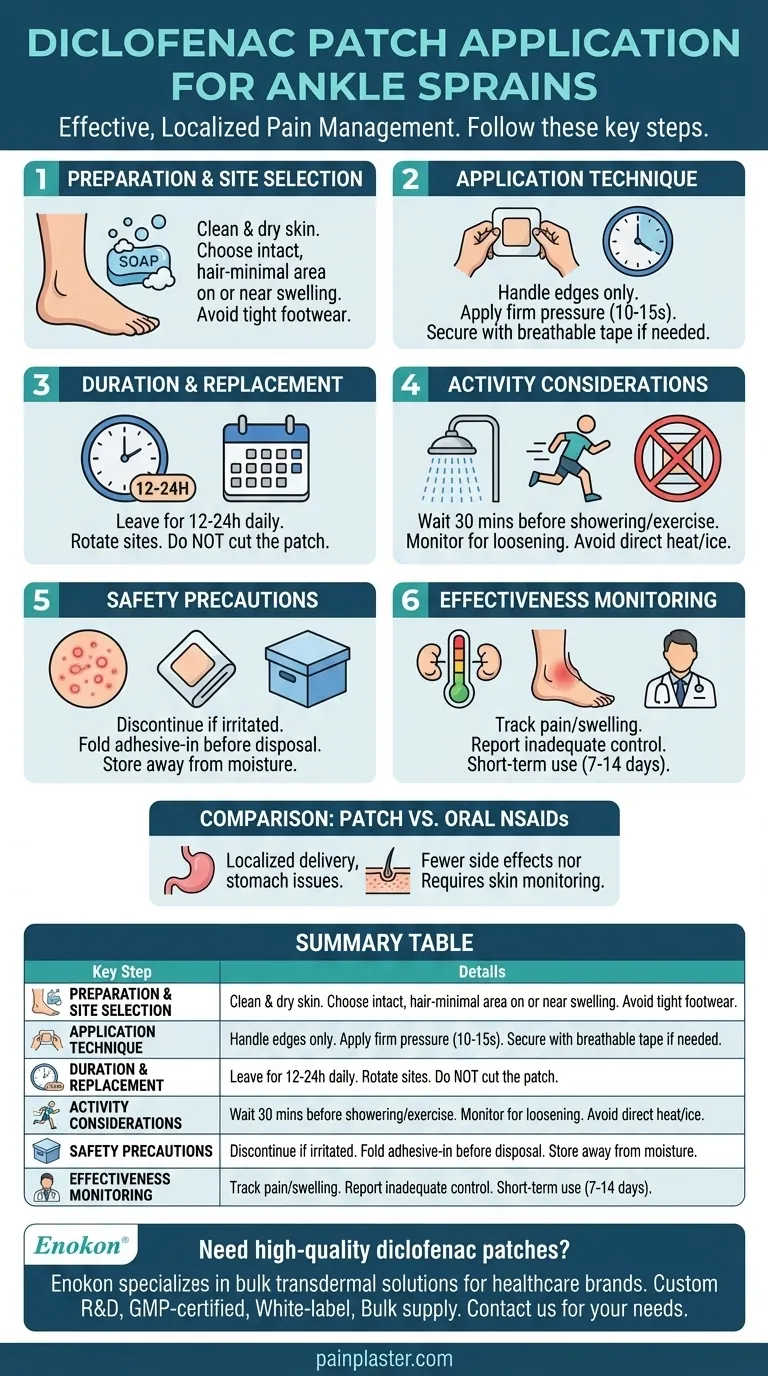 脚踝扭伤时应如何使用双氯芬酸贴片？有效缓解疼痛的专家指南 图解指南