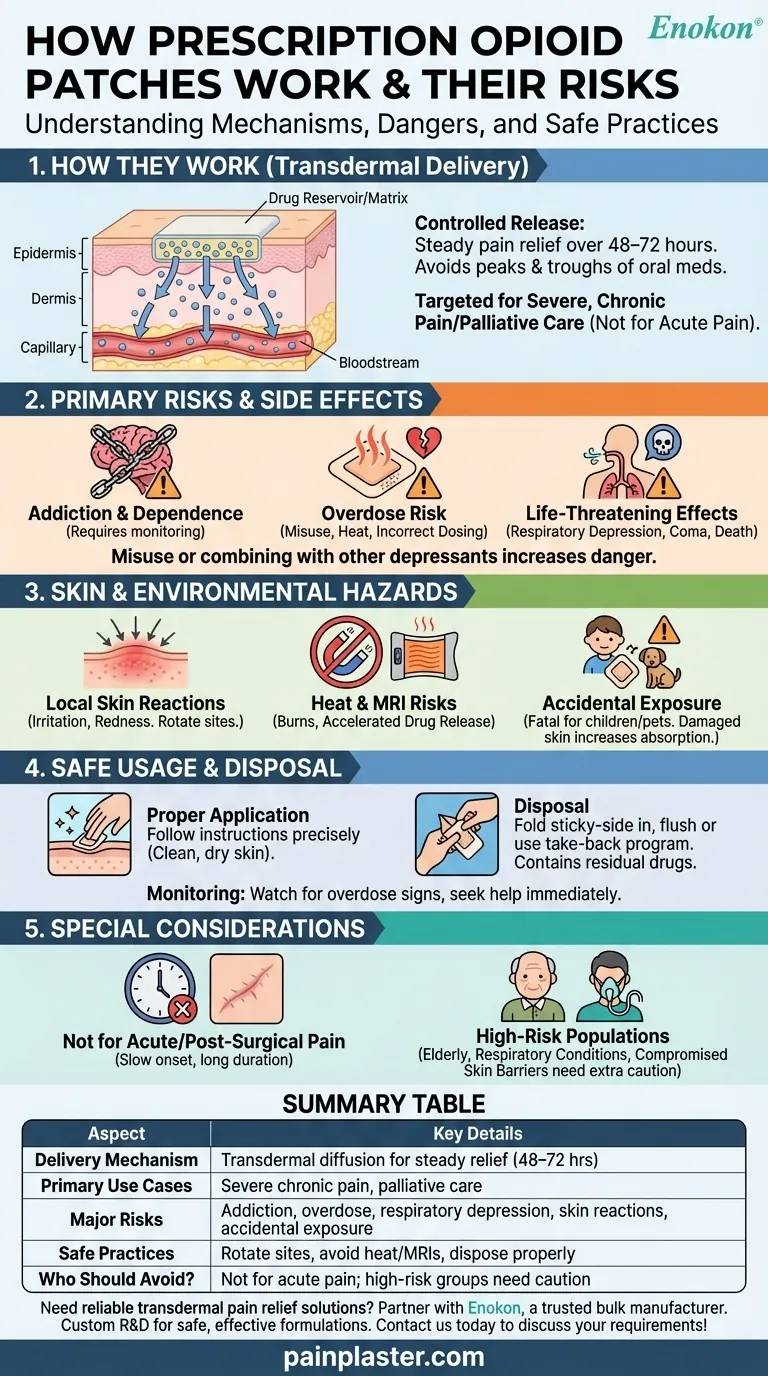 処方オピオイドパッチはどのように作用し、どのようなリスクがあるのか？安全な疼痛緩和について ビジュアルガイド