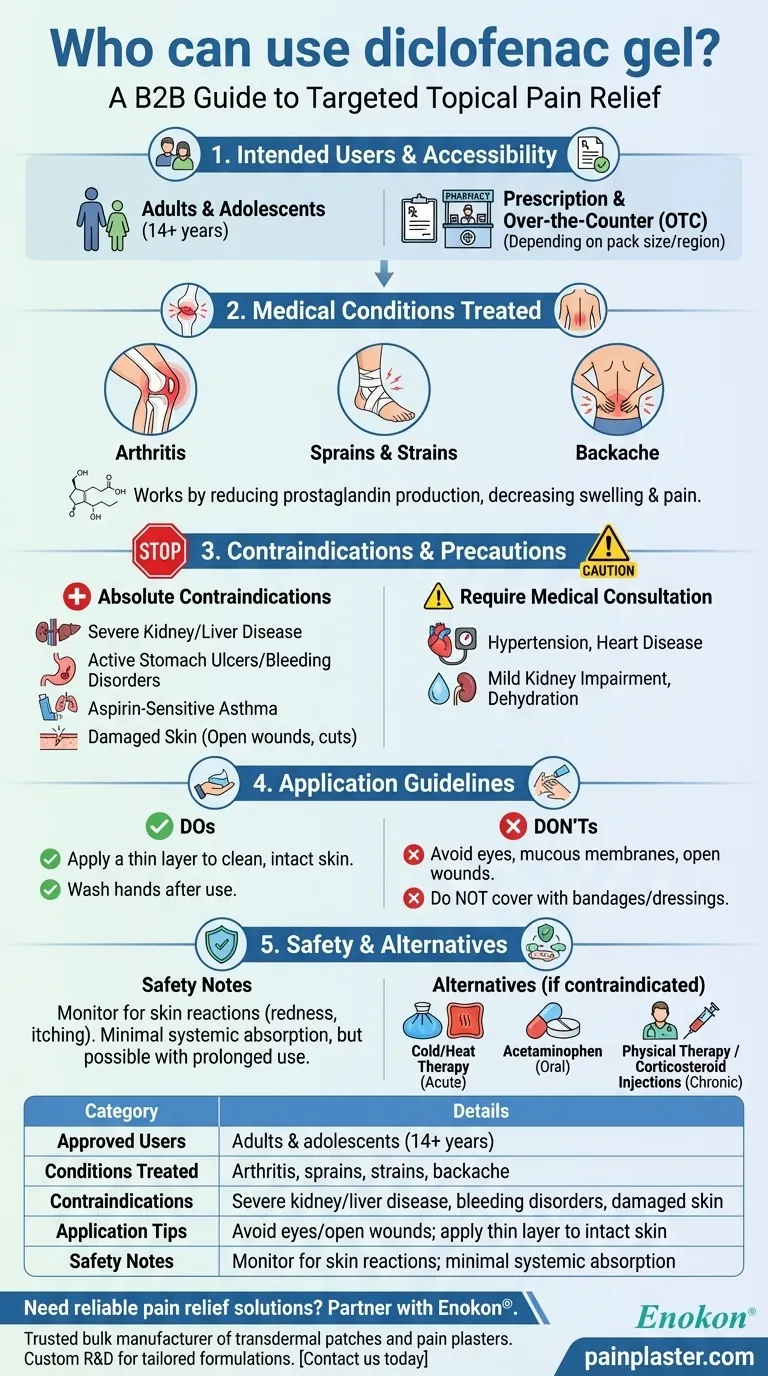 Quem pode utilizar diclofenac gel?Alívio seguro da dor para a artrite e lesões Guia Visual