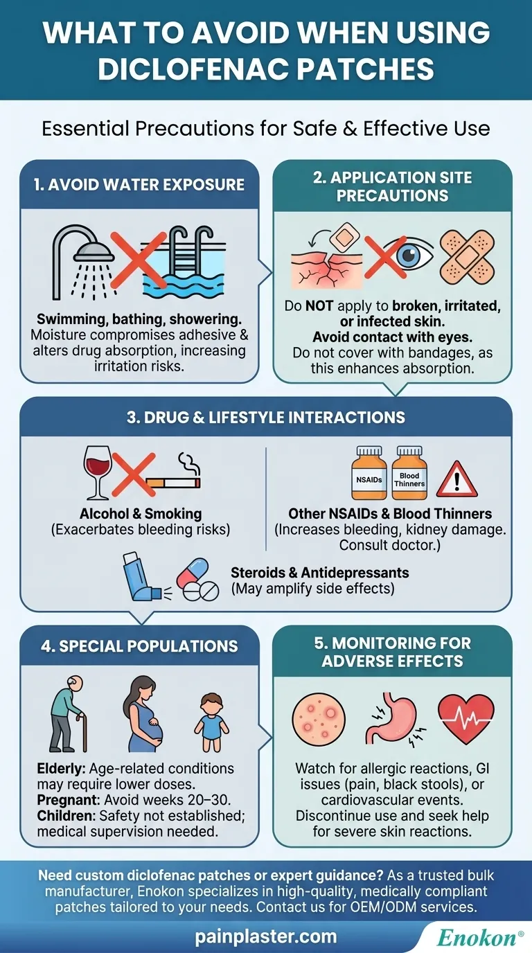 使用双氯芬酸贴剂时应避免什么？有效止痛的关键安全提示 图解指南