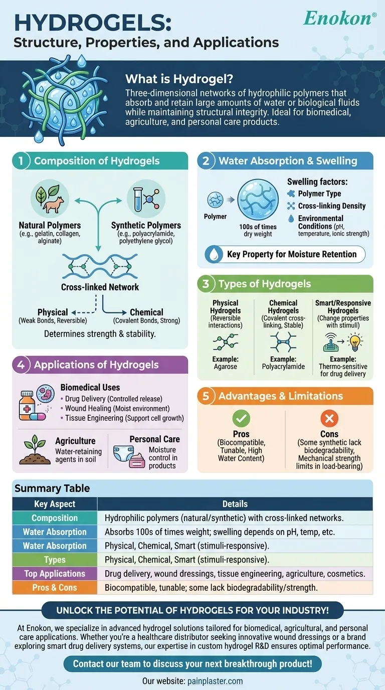 什么是水凝胶？为现代医疗保健及其他领域提供动力的多功能材料 图解指南