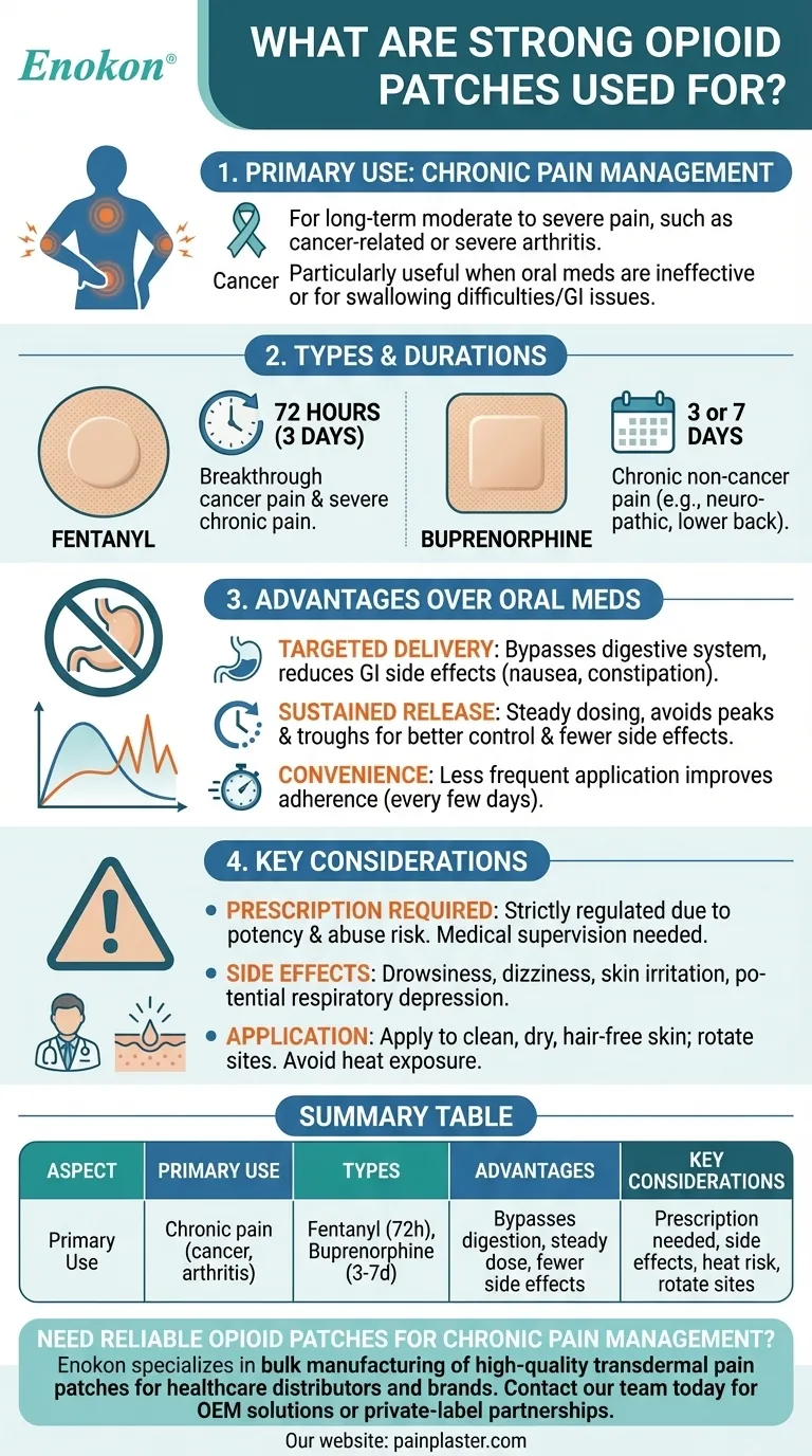 強力オピオイドパッチは何に使われるのか？慢性疾患の効果的な疼痛緩和 ビジュアルガイド