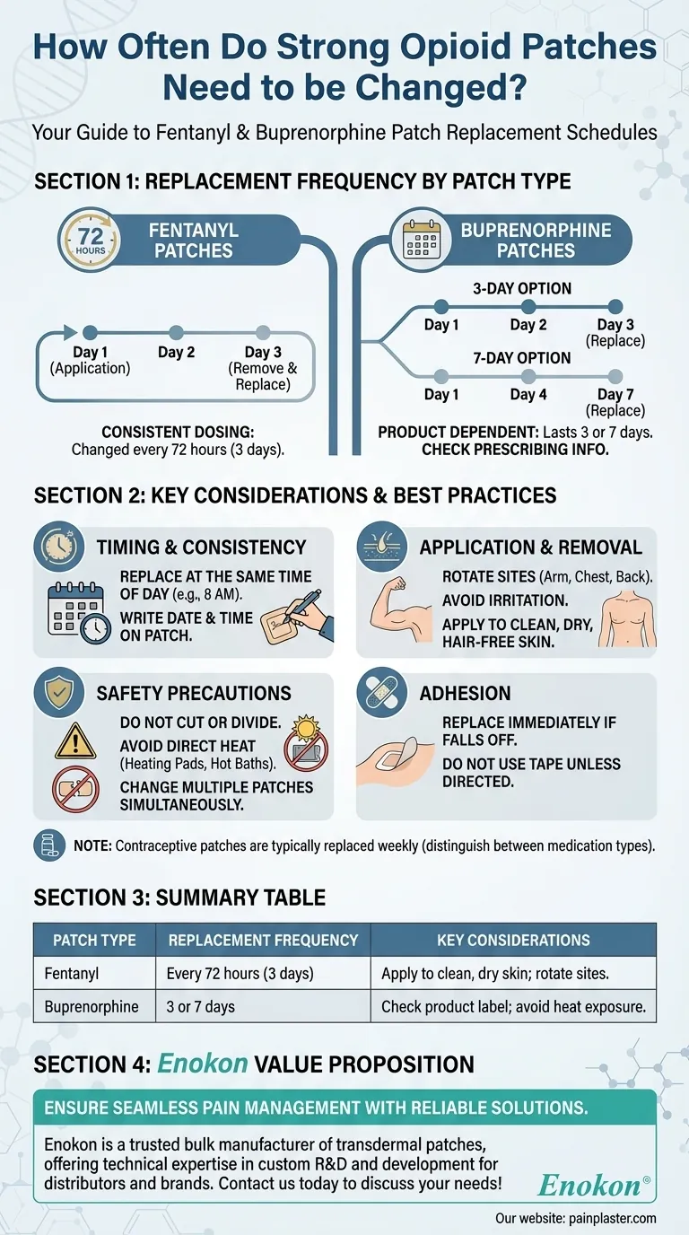 強力オピオイドパッチはどれくらいの頻度で交換が必要か？効果的な疼痛緩和のための主な交換ガイドライン ビジュアルガイド