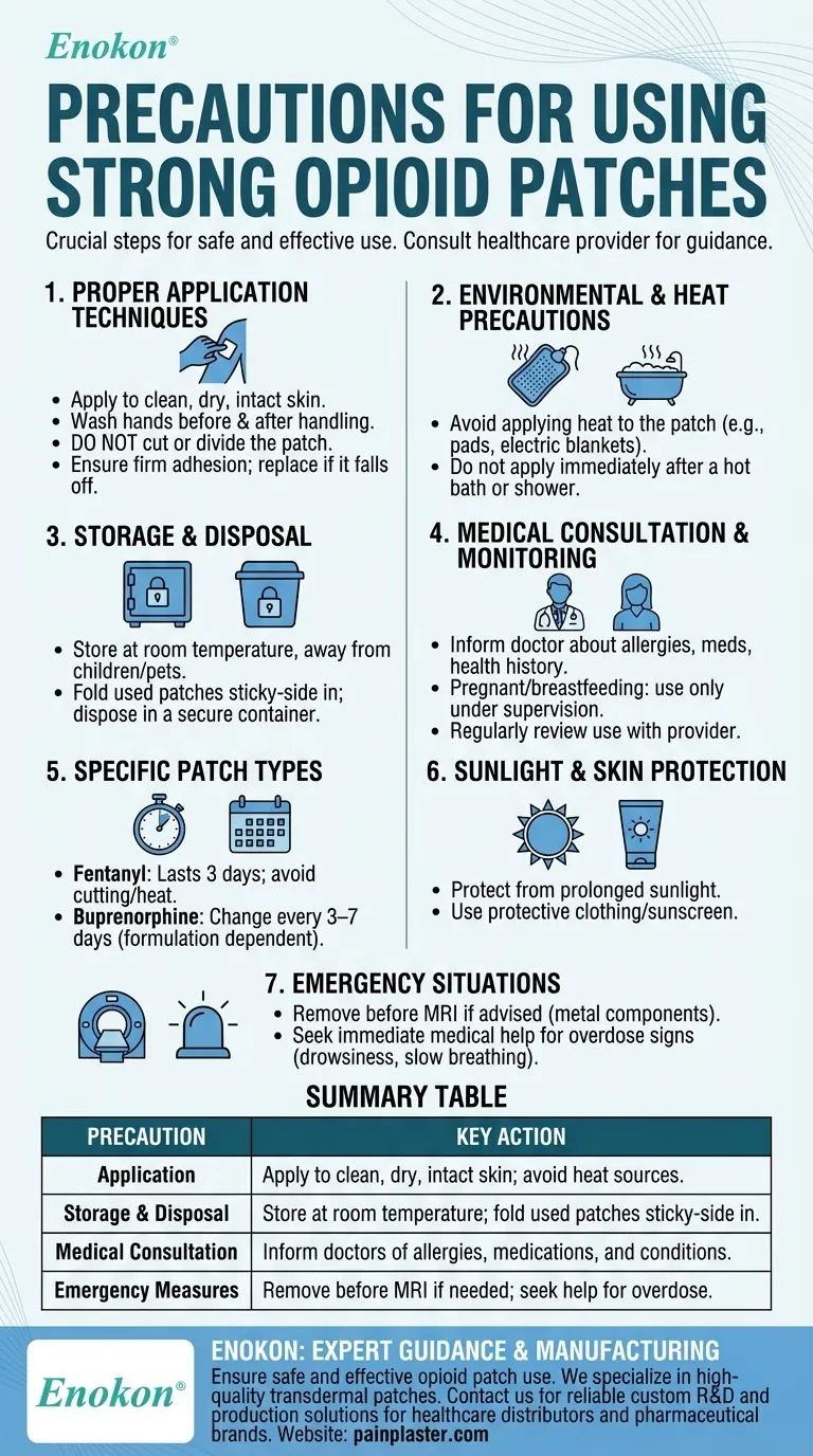 Que precauções devem ser tomadas quando se utilizam adesivos opiáceos fortes?Dicas de segurança essenciais para uma utilização eficaz Guia Visual