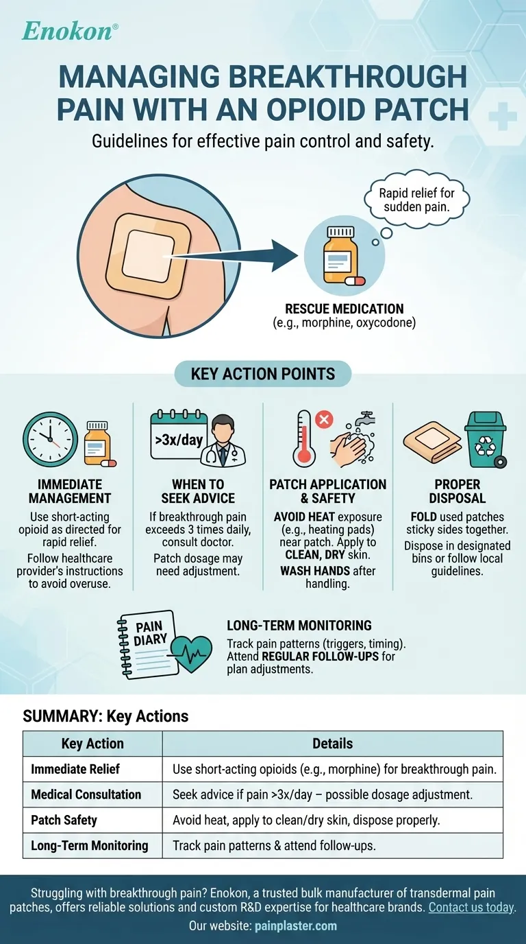 オピオイドパッチ使用中にブレークスルー疼痛が発生したらどうすべきか？専門家による疼痛管理のヒント ビジュアルガイド