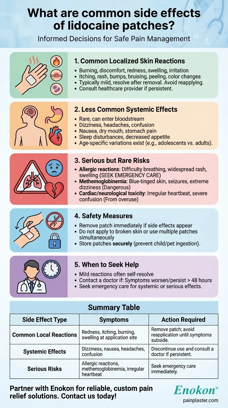 Quais são os efeitos secundários mais comuns dos pensos de lidocaína?Principais riscos e dicas de segurança Guia Visual