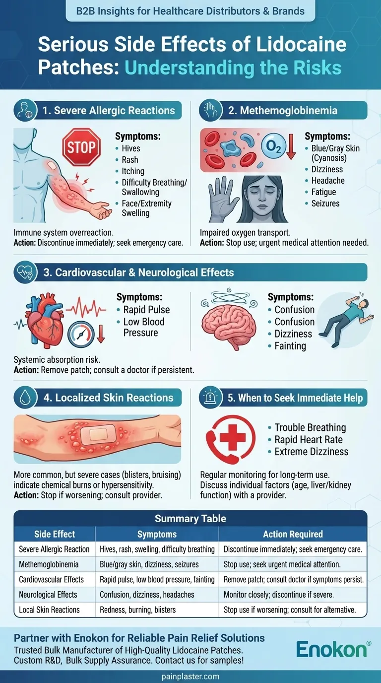 Quels sont les effets secondaires graves des timbres de lidocaïne ?Risques et conseils de sécurité Guide Visuel