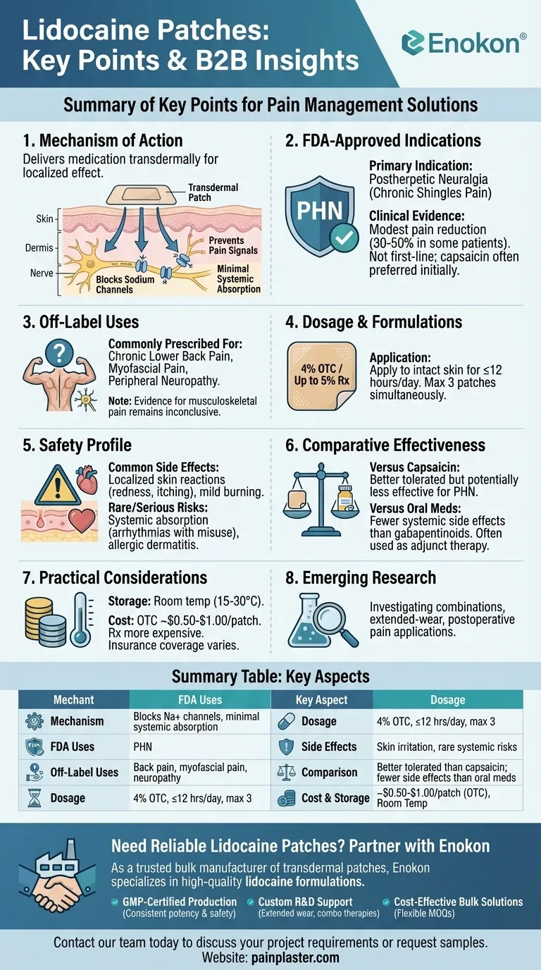 リドカインパッチの要点まとめとは？疼痛緩和のための必須ガイド ビジュアルガイド