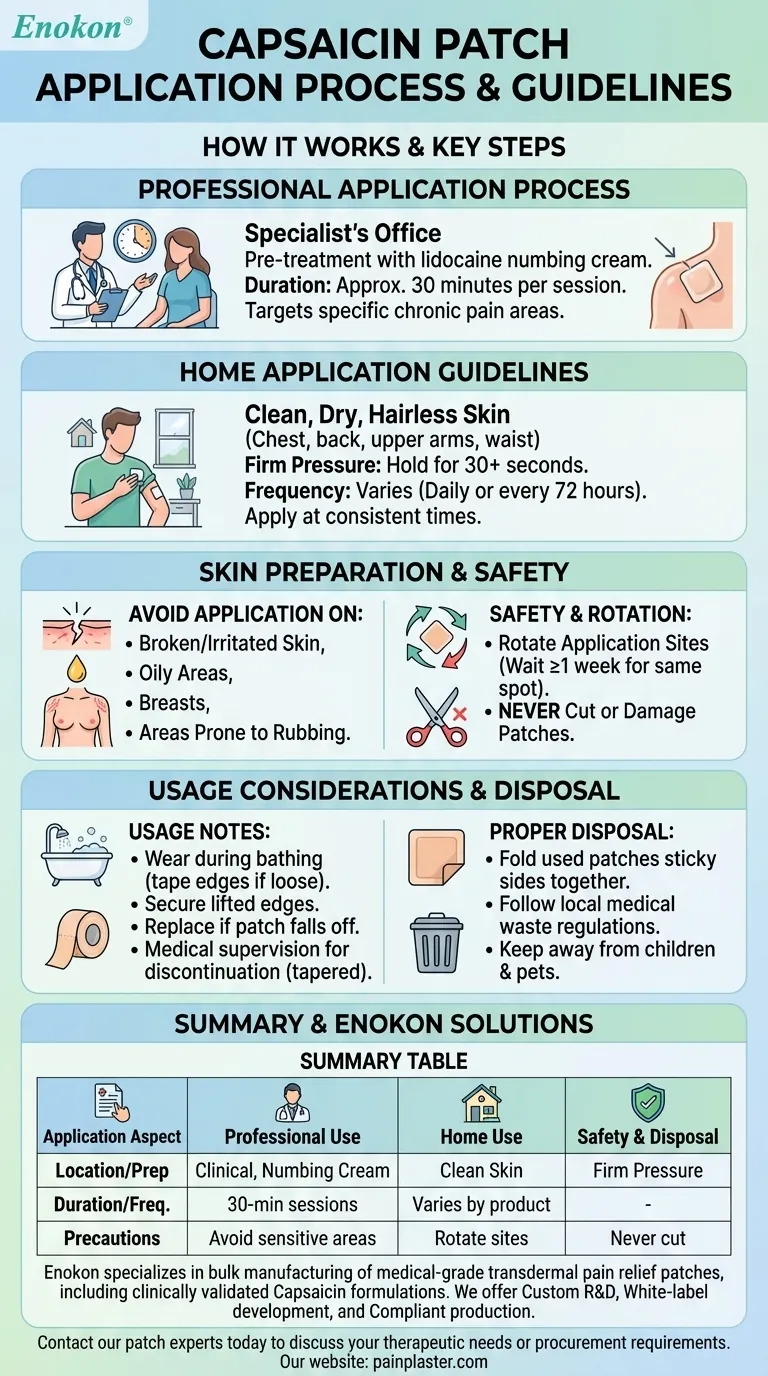 カプサイシンパッチはどのように貼るのか？痛み緩和のための専門家および家庭での使用ガイドライン ビジュアルガイド