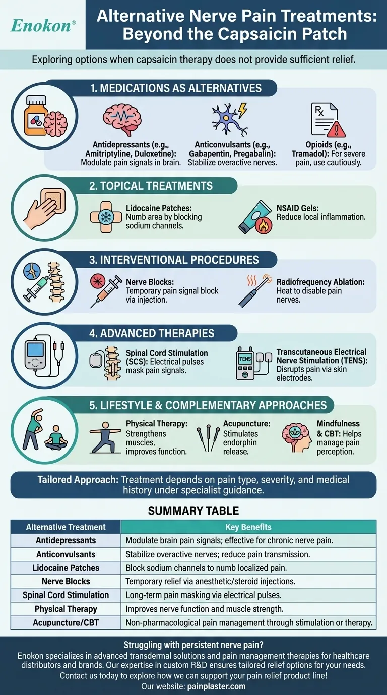 ¿Qué tratamiento alternativo existe si el parche de capsaicina no mejora el dolor nervioso?Explore opciones eficaces Guía Visual