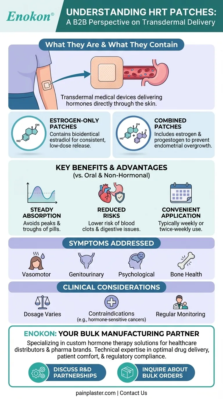O que são pensos de TRH e o que contêm?Terapia hormonal através da pele para alívio da menopausa Guia Visual