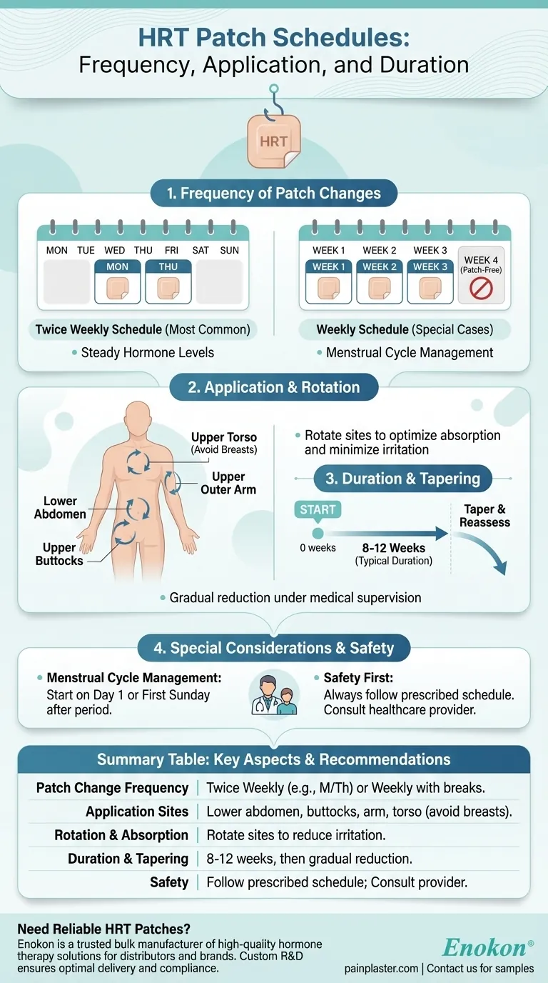 How often should HRT patches be changed? Optimize Your Hormone Therapy Schedule Visual Guide