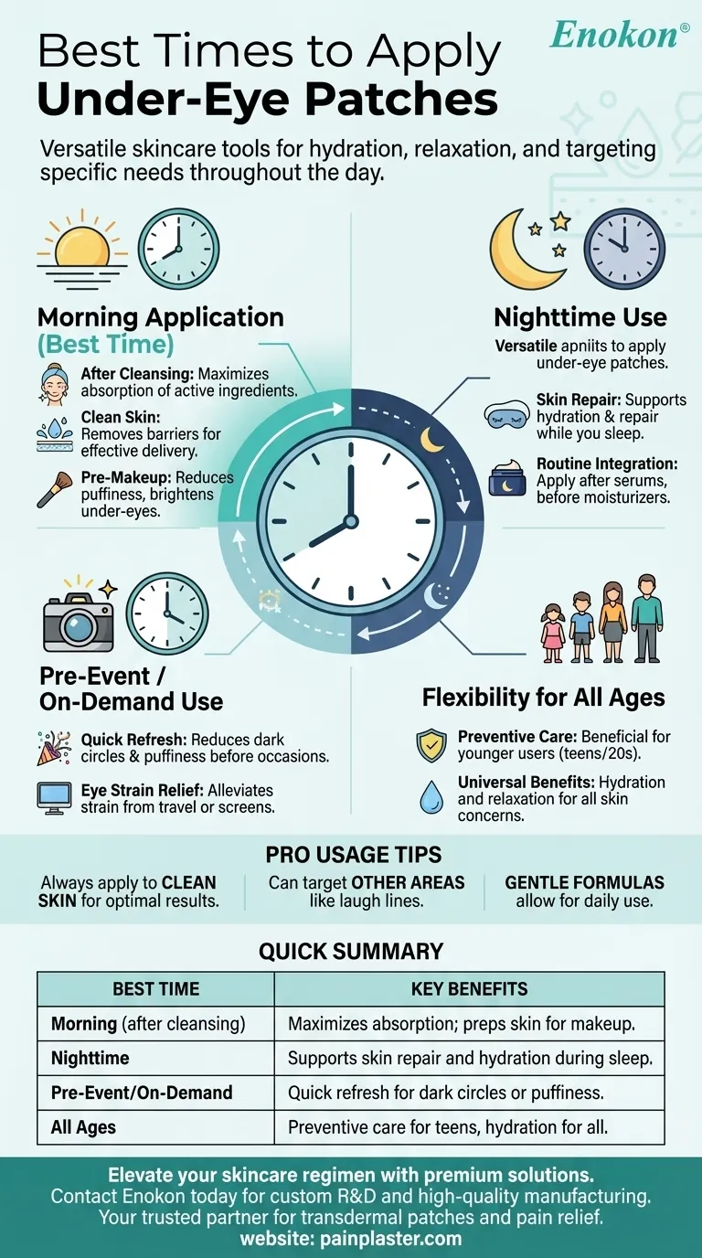 Qual é a melhor altura para aplicar pensos debaixo dos olhos?Optimize a sua rotina de cuidados com a pele Guia Visual