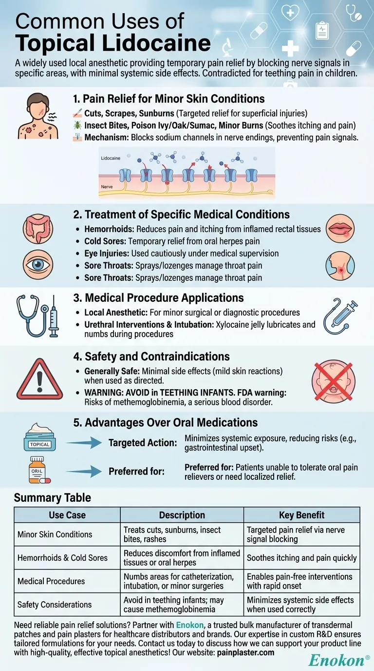 外用利多卡因的常见用途有哪些？快速缓解疼痛和医疗程序 图解指南